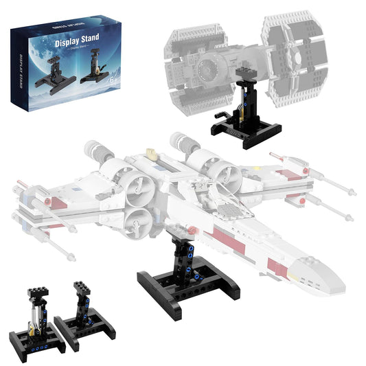 FCEYOUT display stand for Lego X-Wing 75301 keeps the model securely front and center.