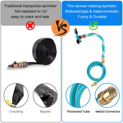 FCLLD sprinkler top mount attaches securely to trampoline poles