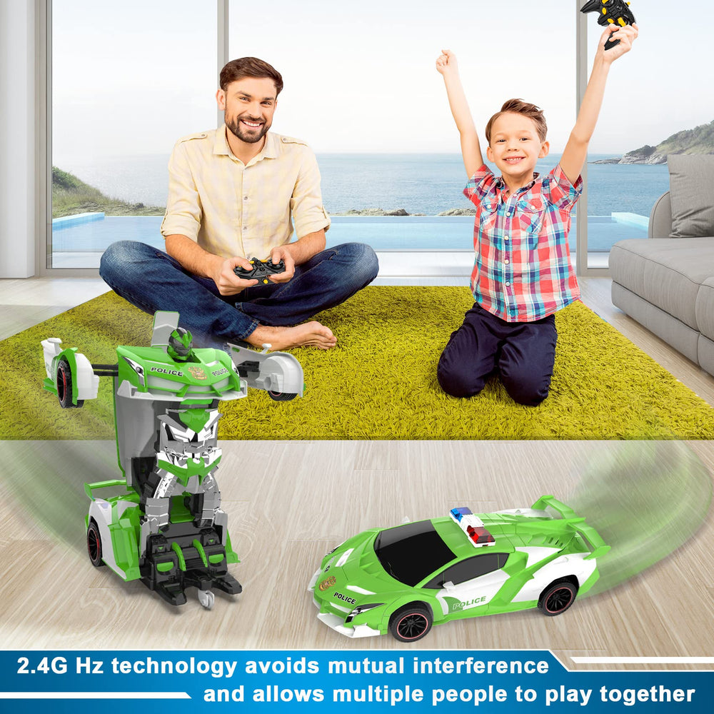 FDJ car features bright LED police lights for realistic night play.