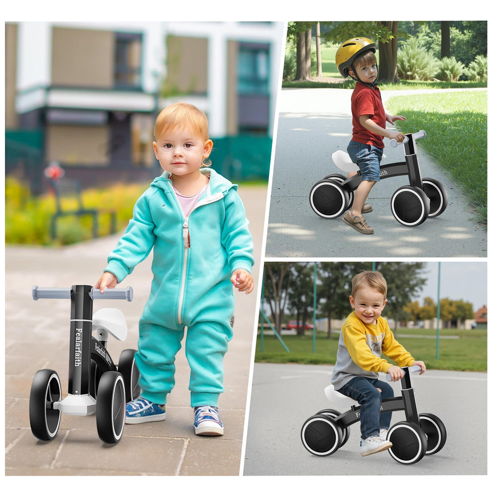 Fealarfaith balance bike makes indoor and outdoor play safe.