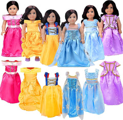 FEAYEA 18-inch doll clothes set for imaginative play with six outfits.