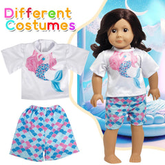 FEAYEA pajama sets for 18-inch dolls offering cozy nighttime looks