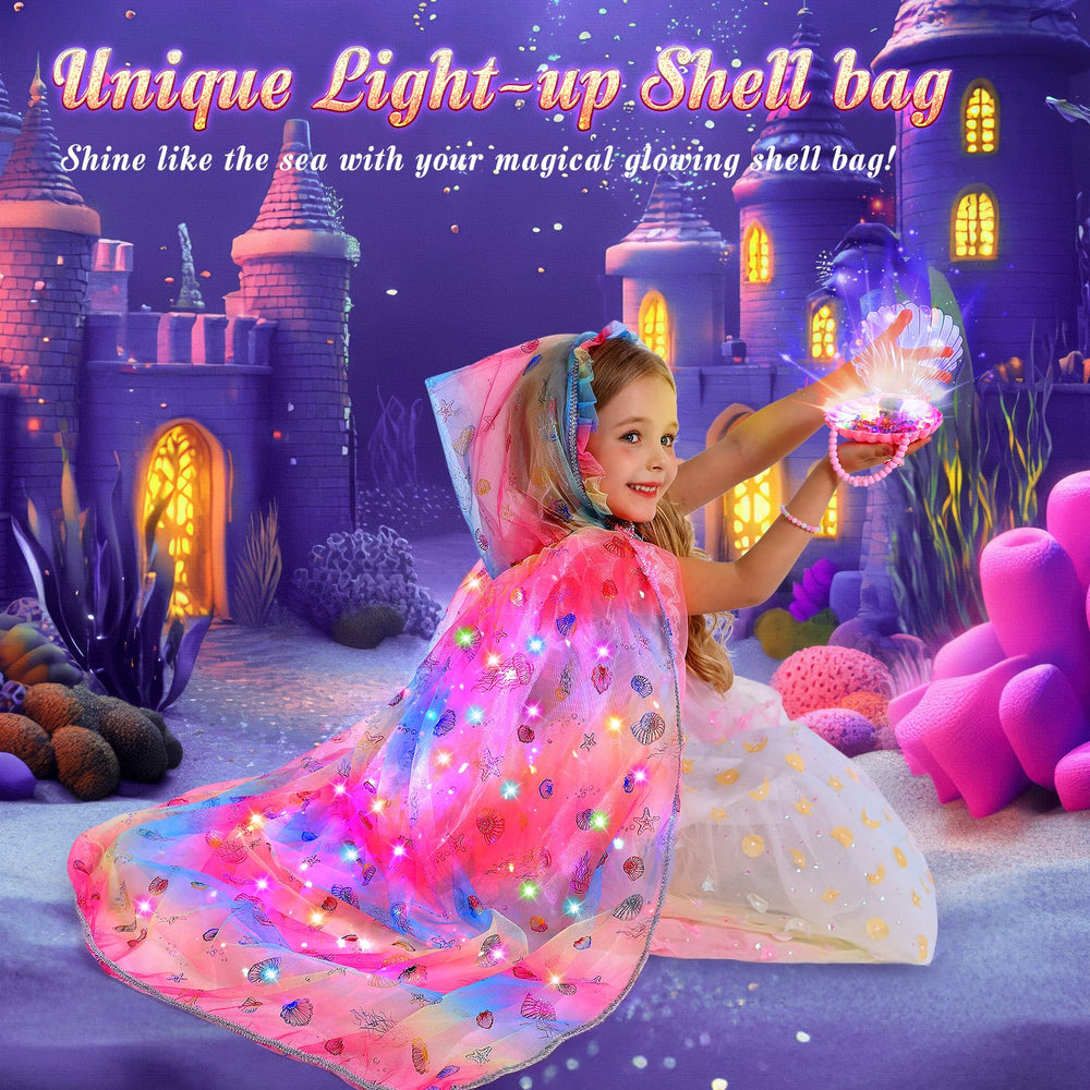 Fedio Mermaid shell bag glows like treasure for easy carrying