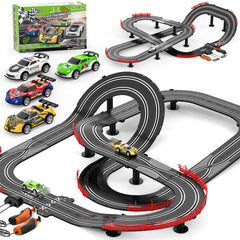Fedonak 2-in-1 slot car track circular track for immersive racing action.