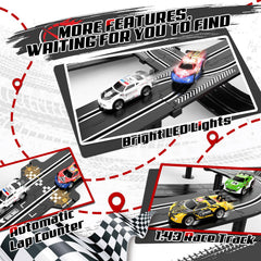 Fedonak 2-in-1 slot car track ramp sections for vertical thrills.