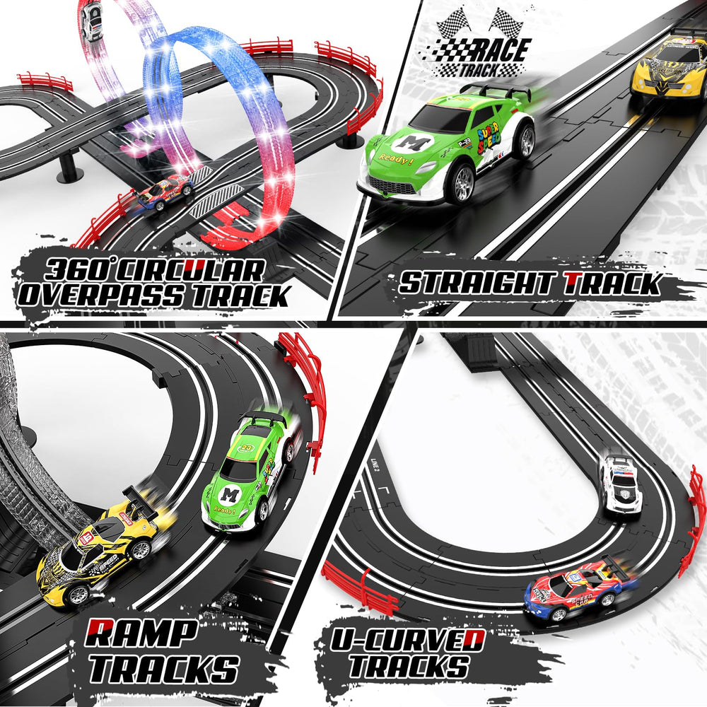 Fedonak circular overpass with flash tracks enhances visual excitement during races