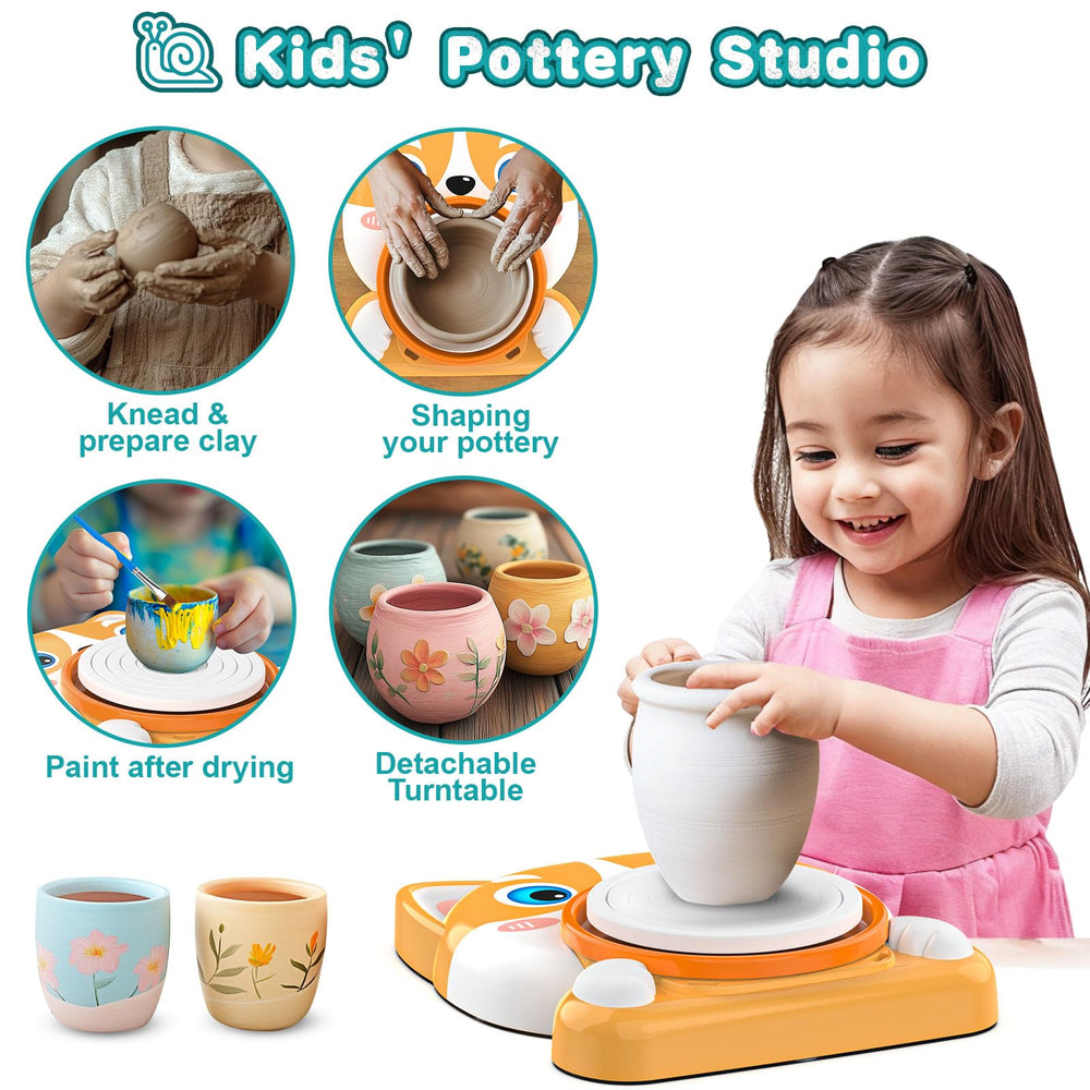 Fedonak Kids Pottery Wheel Kit sculpting tools for detailed textures