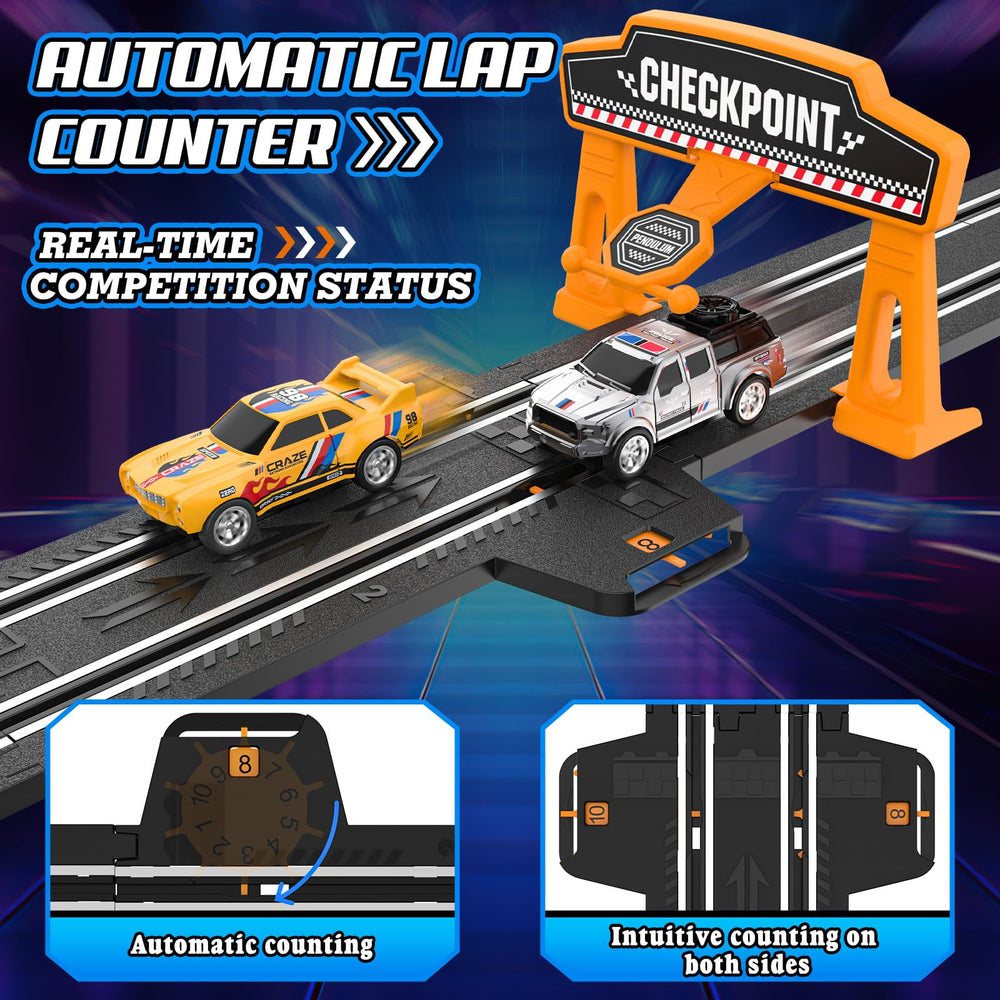 Fedonak slot track curve section enabling precise turns and stable handling.