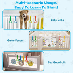 Feehope rings fit most play yards and cribs for versatile use.