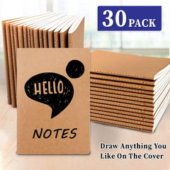 Feela kraft notebook open flat revealing 60 lined pages for easy planning