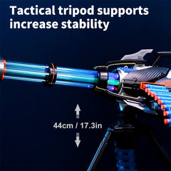 FEIDAMA Gatling Toy Gun blue auto-loading belt for continuous firing.