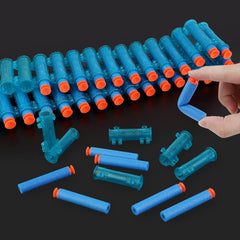 FEIDAMA Gatling Toy Gun blue outdoor-play setup for parties and gatherings.