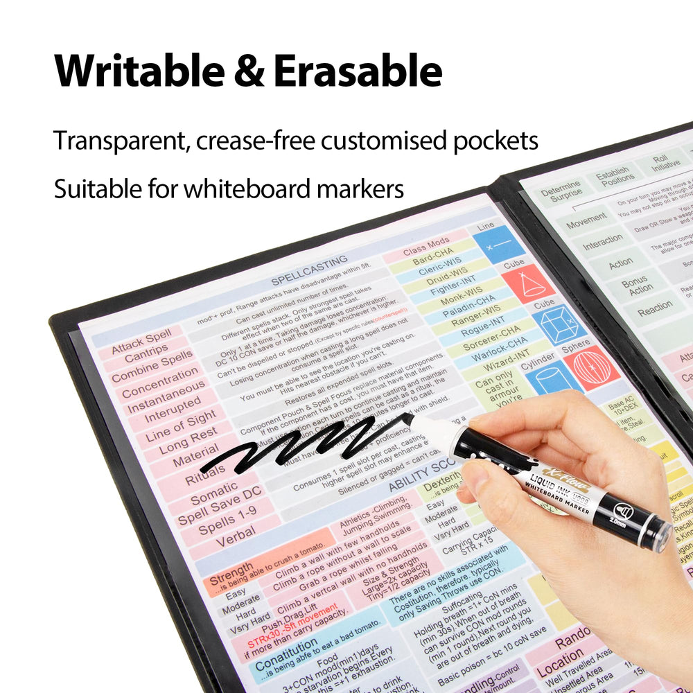 FEIDIAO DND screen unfolds to 12 by 36 inches for full visibility