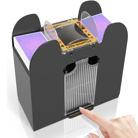 FEIERYA automatic card shuffler with six-deck capacity for quick game setup