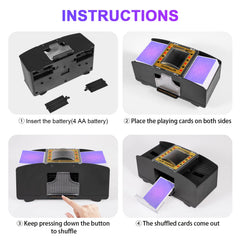 FEIERYA card shuffler battery compartment open, easy battery replacement.