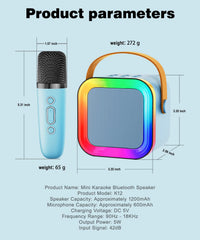 Feix g mini karaoke blue family use suitable for kids and adults.