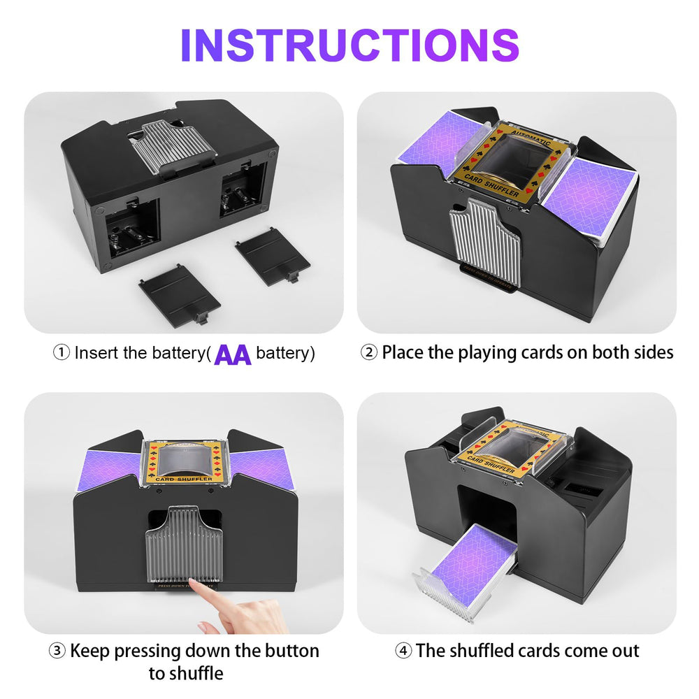 FEIERYA 4-deck shuffler in use during UNO.