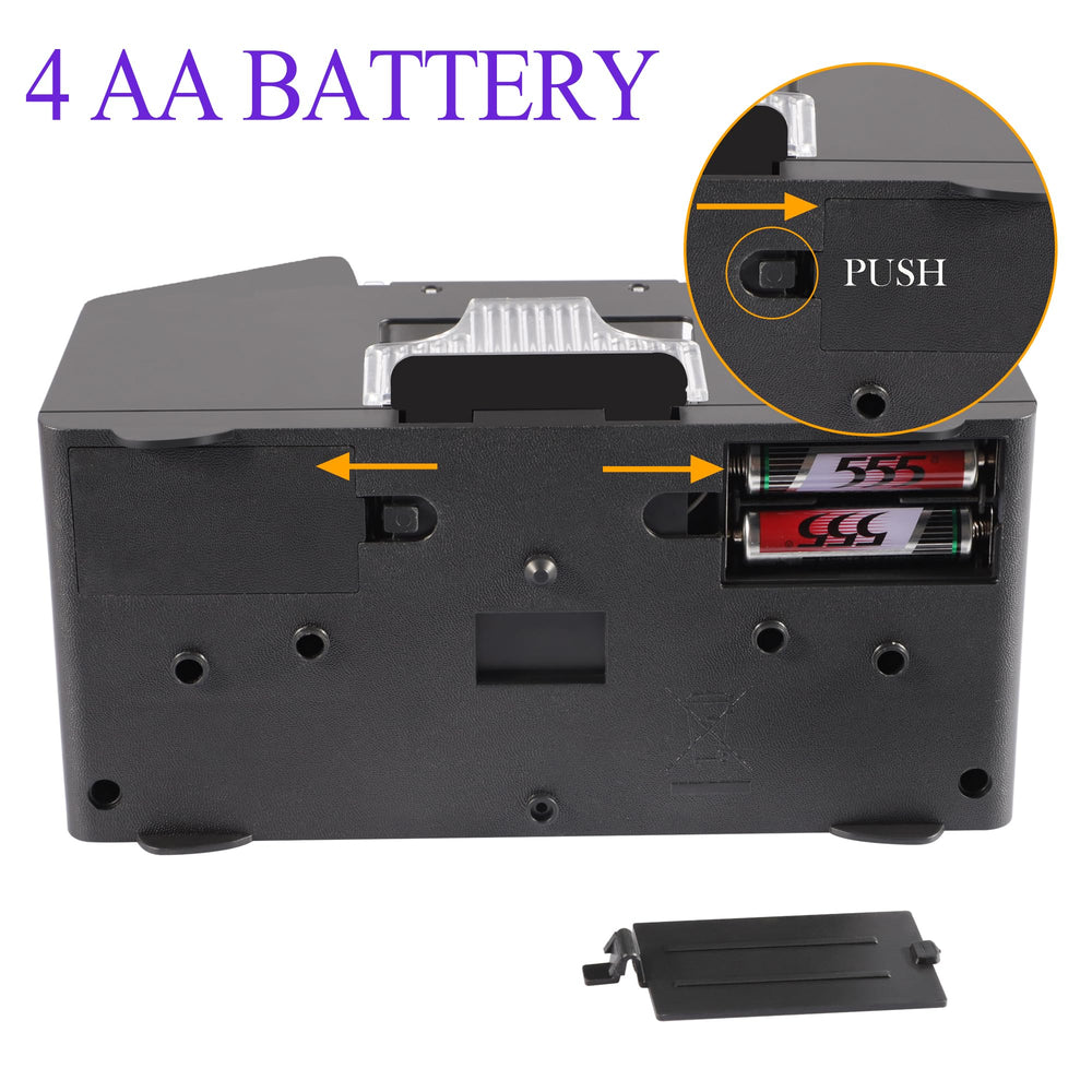 FEIERYA portable 4-deck shuffler ideal for travel.