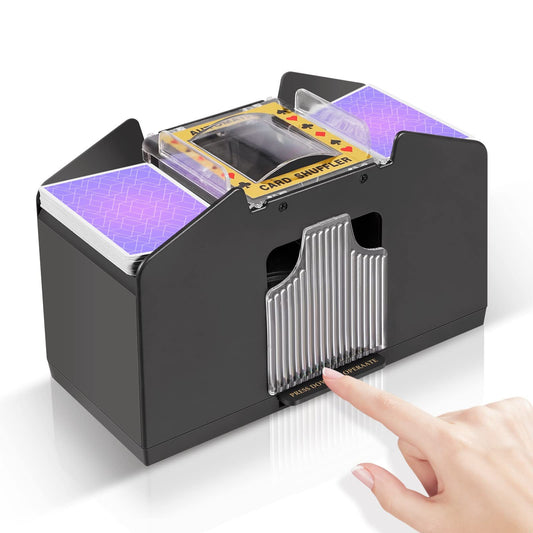 FEIERYA 4-deck shuffler top view for home game nights.
