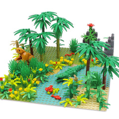 Feleph 582 pieces building set: rich variety for imaginative rainforest scenes.