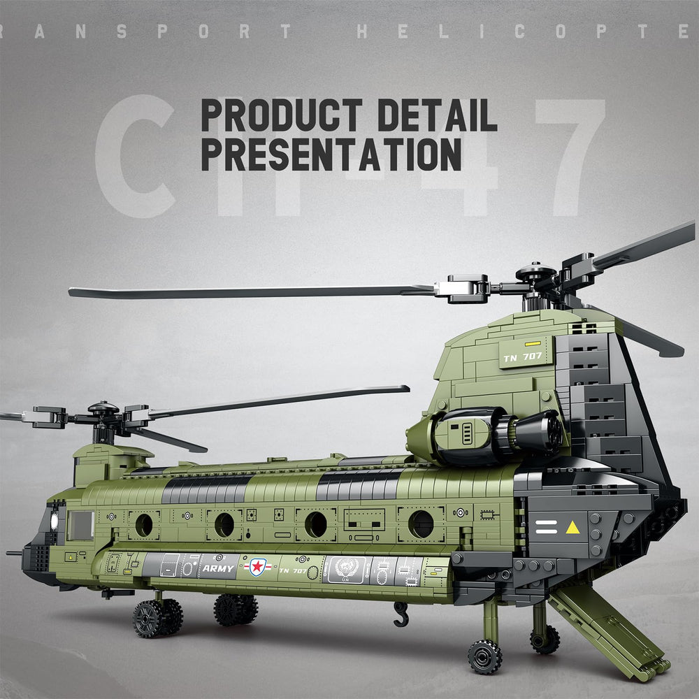 Feleph CH-47 Chinook educational toy supports STEM learning through building.