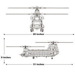 Feleph CH-47 Chinook instruction guide supports careful building.