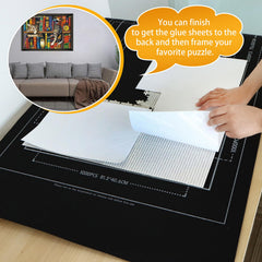 FELIZROCA Puzzle Mat RollUp Kit inflatable tube supporting puzzle stability during setup.