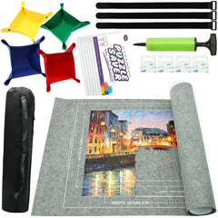 FELIZROCA puzzle mat rollup with 46x26 non-slip surface for stable puzzling