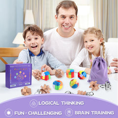 Femicgal metal puzzles offer durable challenges for older kids and adults.