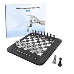 Femuey P6 smart chess board with sensor grid and glow indicators.