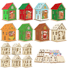 Fennoral 14-pack wooden gingerbread house assembly kit helps kids build and customize.
