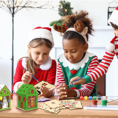 Fennoral Christmas house penguin: easy-slot kit ideal for classroom crafts