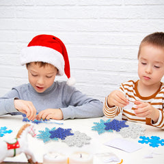Fennoral large snowflake foam sticker for bold Christmas ornaments.