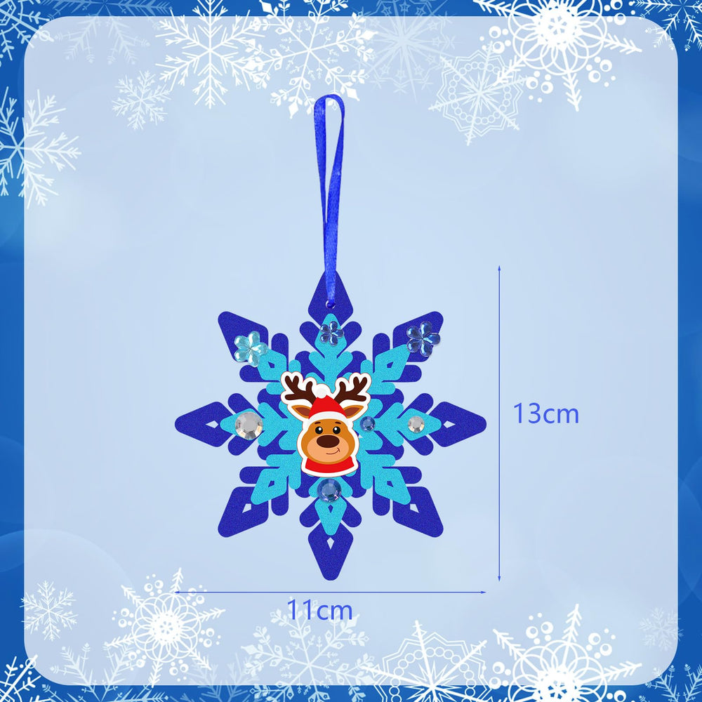 Fennoral ready-to-hang snowflake ornament for tree, window, or fireplace.