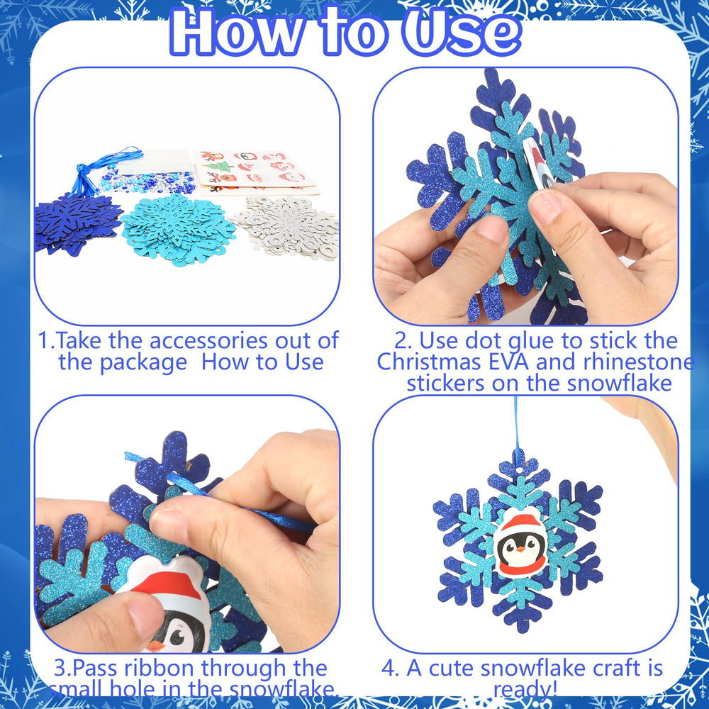 Fennoral small snowflake foam sticker for delicate holiday decor.
