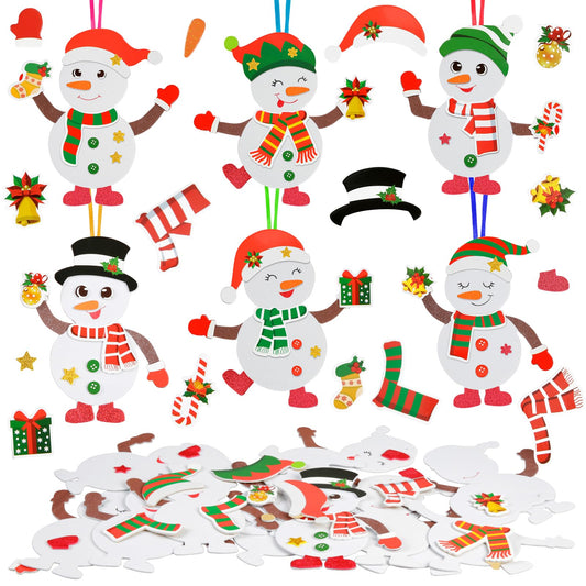 Fennoral snowman kit packaging with 12 craft sets for kids, ideal for holiday projects.
