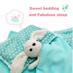 Ferberbears imaginative play green doll bed encourages storytelling