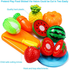 FEROXO Cutting Play Food Strawberry enhances pretend cooking and color recognition during play.