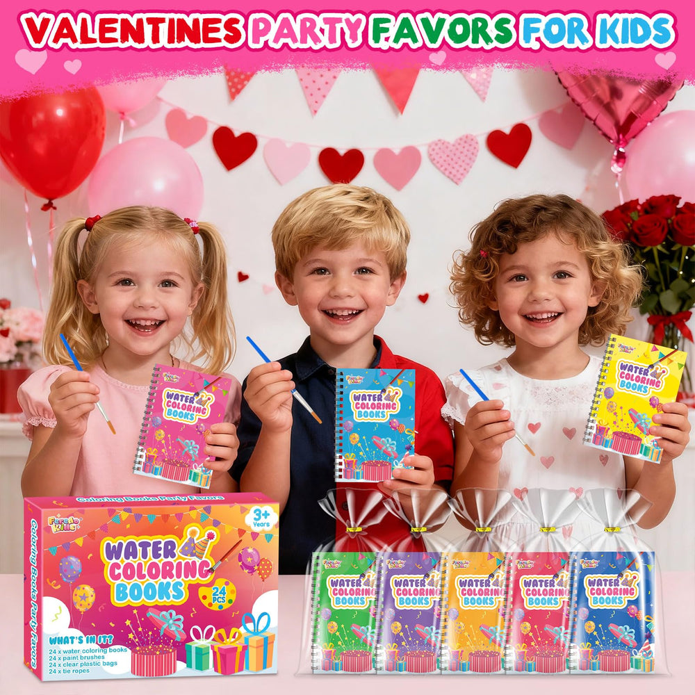 FEREDO KIDS Valentines paint brush set ready for watercolor painting activities