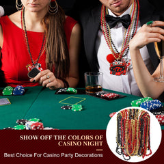 Ferreve casino night chip pendant necklace versatile party flair