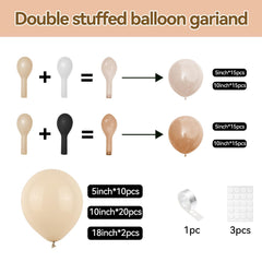 FEYG Netural Balloon Garland Arch Kit nude tan balloons for warm neutral vibes