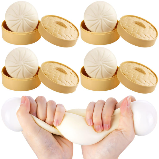 FFNIU dumpling fidget toy four-pack offers compact stress relief in hand.