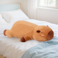 FFxiong capybara plush soft exterior with PP cotton filling.