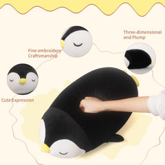 FFxiong penguin plush kid-friendly soft fabric for gentle play.