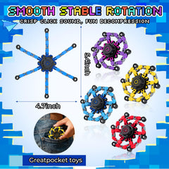 FGYLYOX deformable chain toy highlights squeeze-and-spin action for hand coordination.