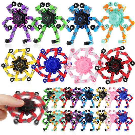 FGYLYOX transformable fidget spinner robot red for focused play and calm