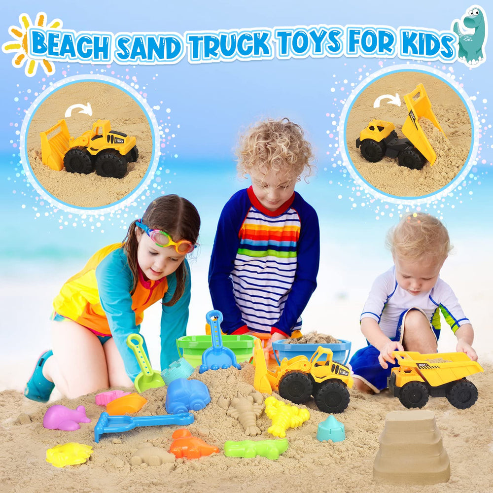 FHOZGECY construction vehicles for imaginative beach play