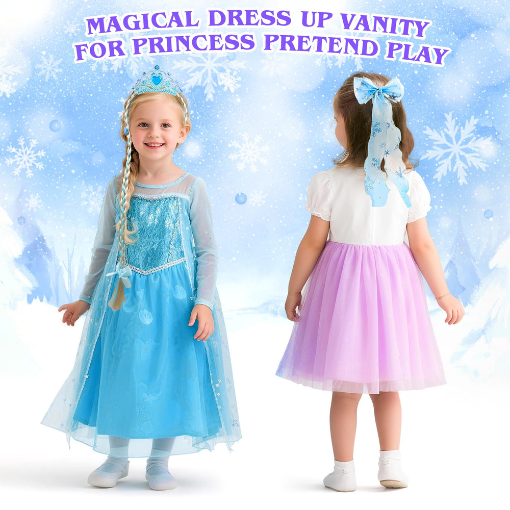 FHOZGECY vanity table lights create a magical salon ambiance for kids.