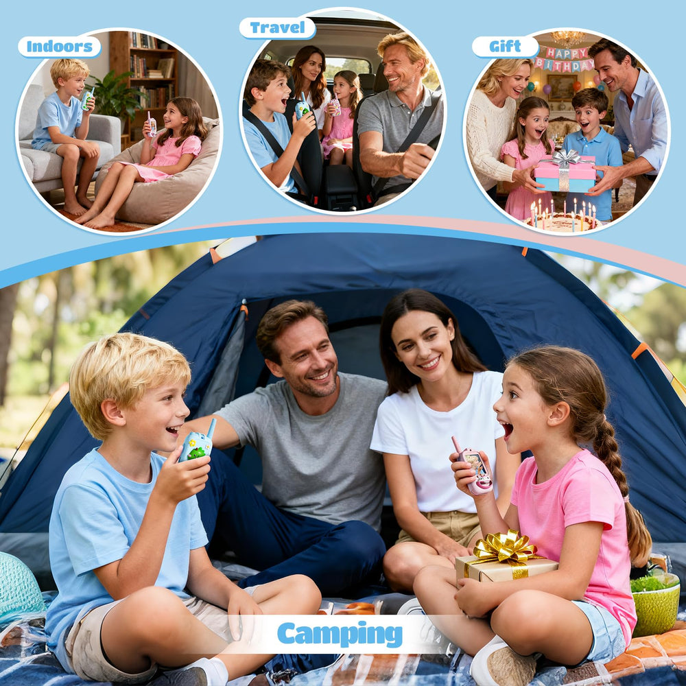 FHskFH USB-C rechargeable battery keeps kids powered on trips.