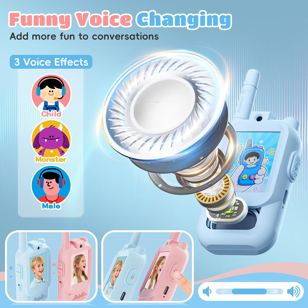 FHskFH Blue and Pink two-pack keeps siblings connected during adventures.